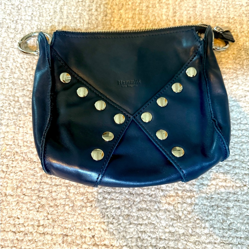 Stylish Blue Leather Hammitt  Women's Bag